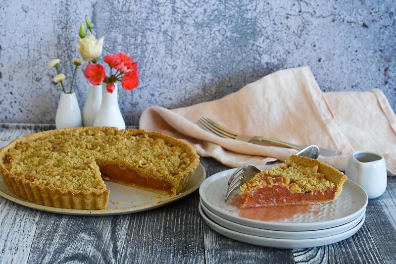 Quince Tart with a drizzle of Quince Syrup