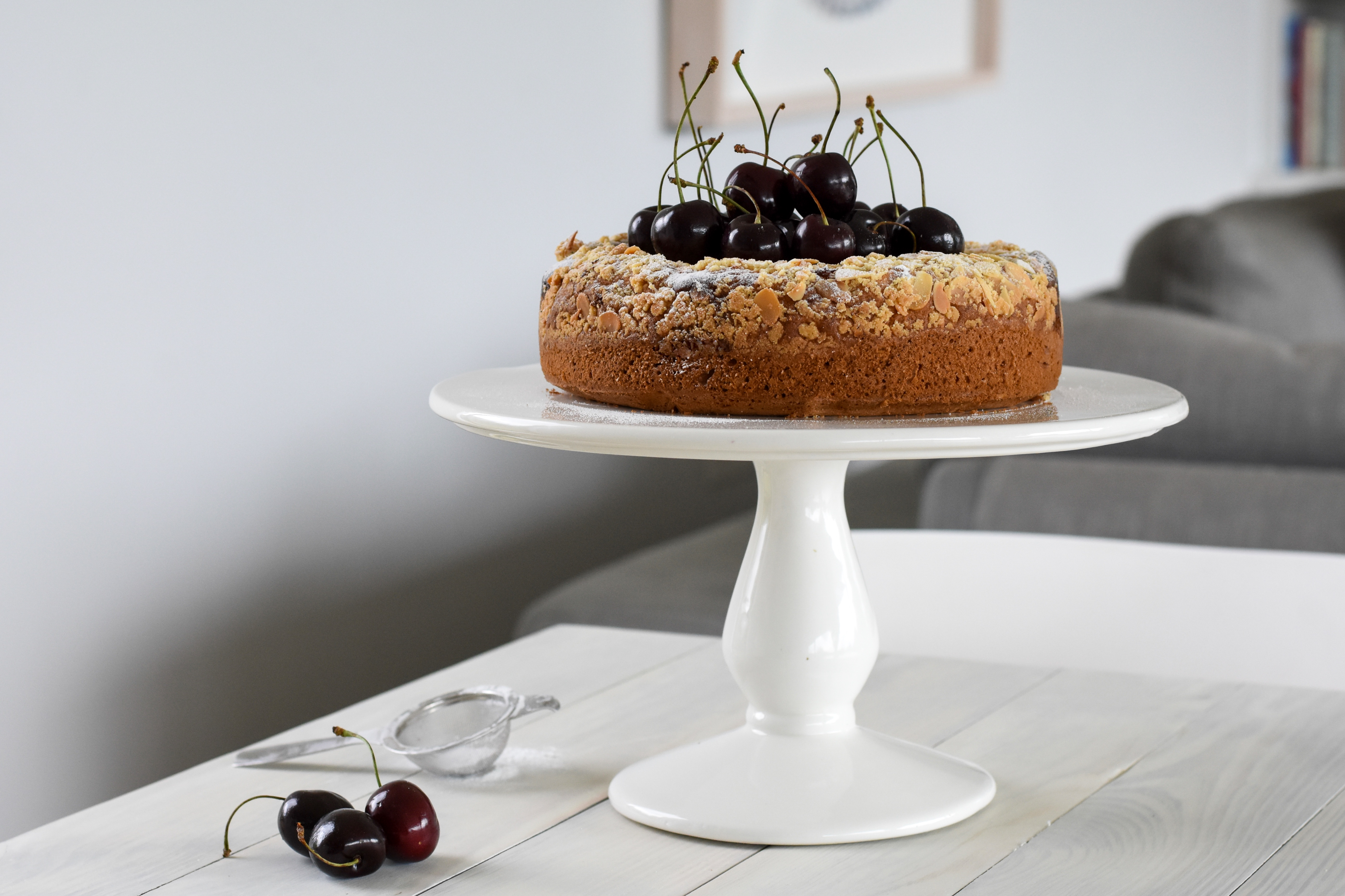 Cherry, Lemon & Almond Cheesecake