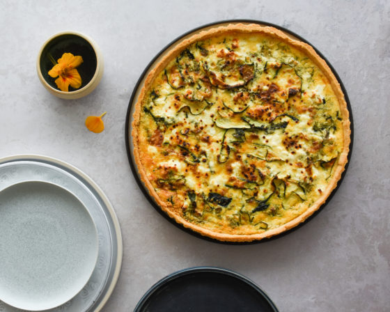 Herby Courgette & Feta Tart - Nordic Kitchen stories