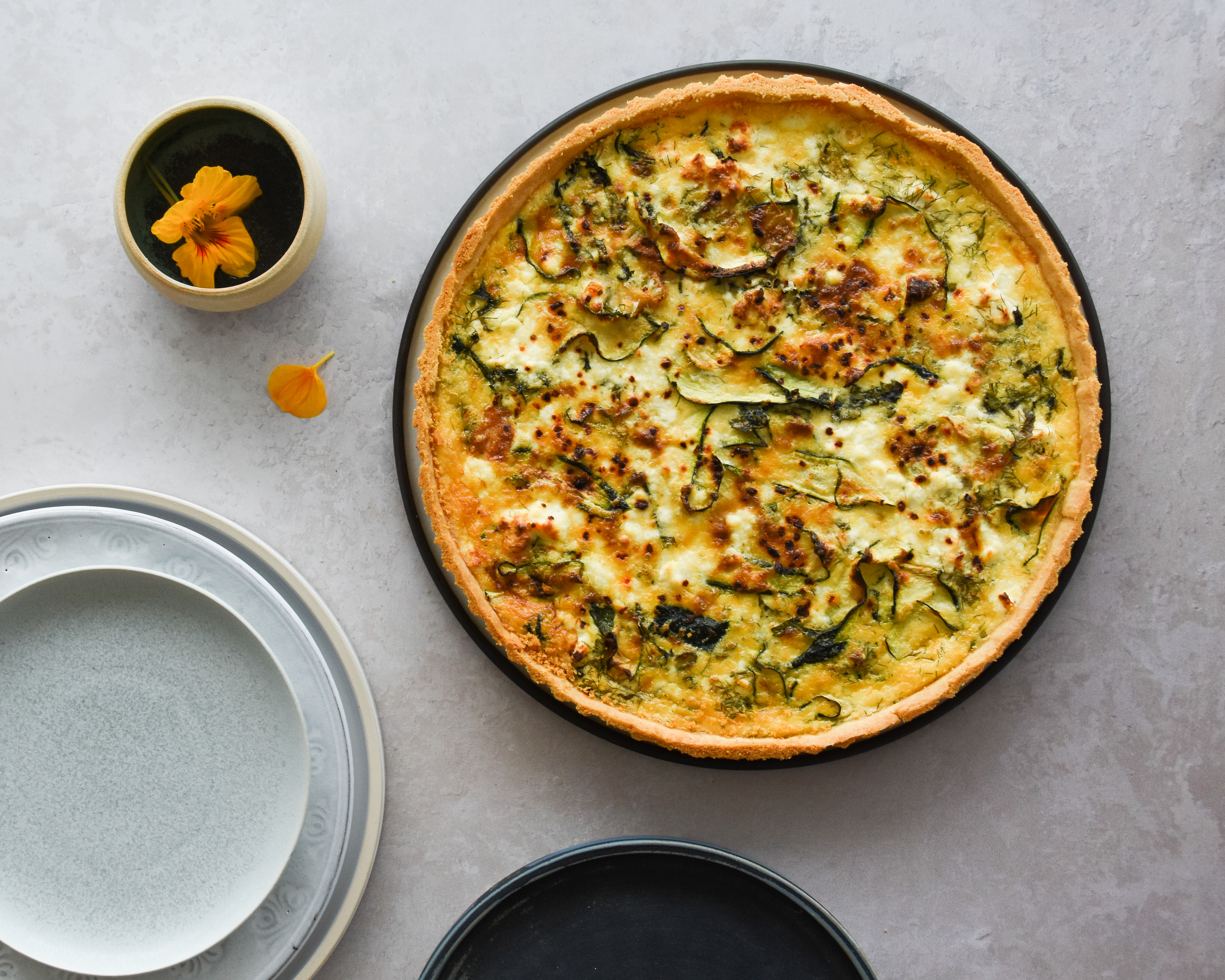 Herby Courgette & Feta Tart