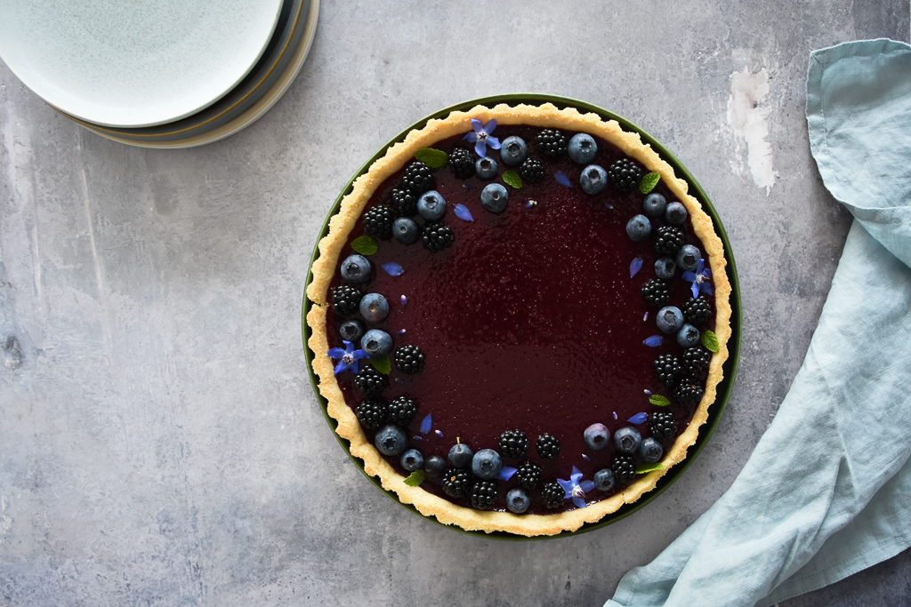 Lemon & Berry Custard Tart