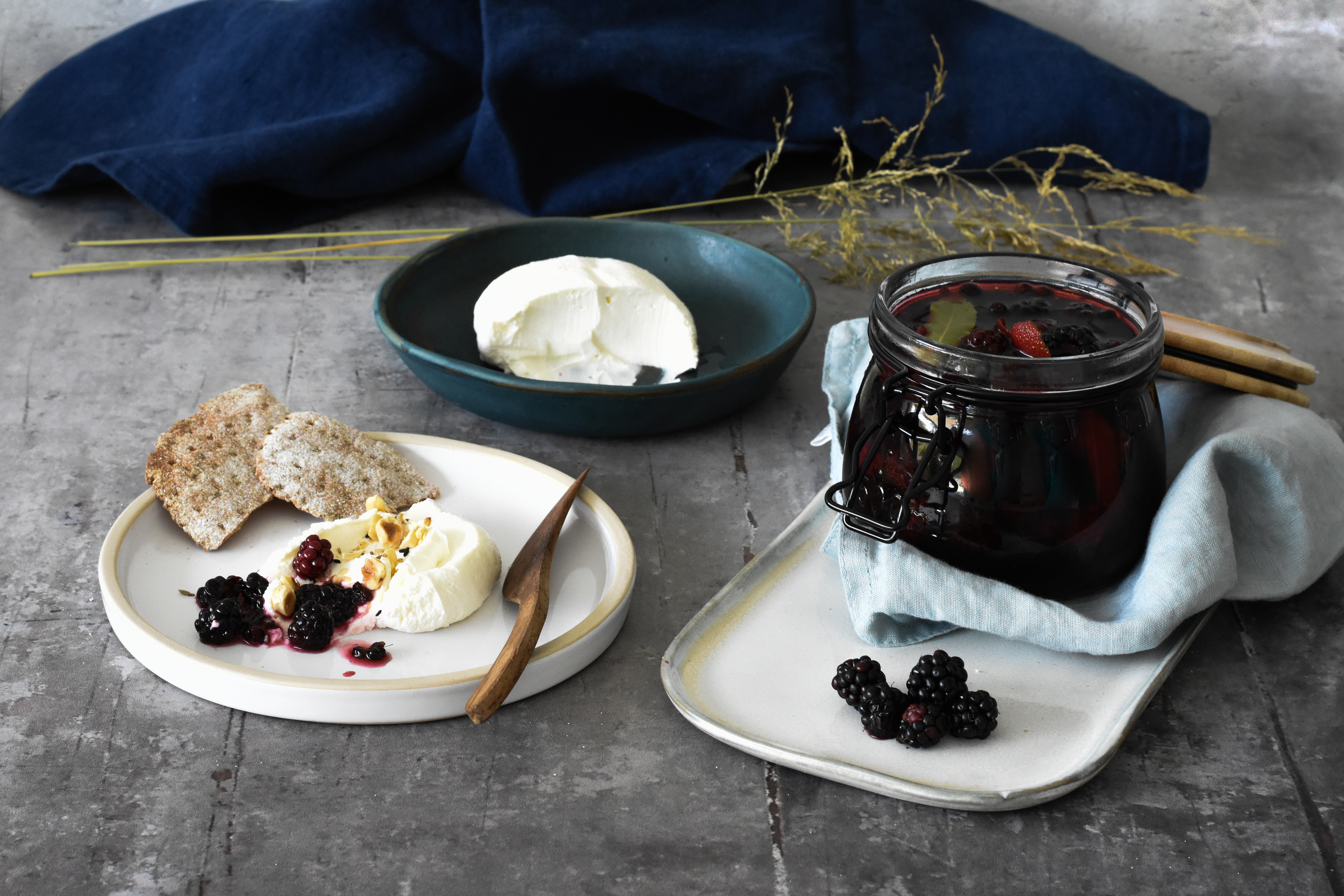 Pickled blackberries