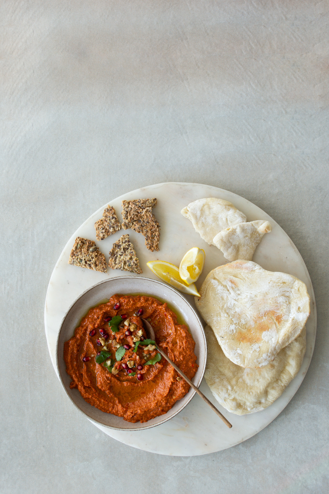 Muhammara Dip with Pitta Bread