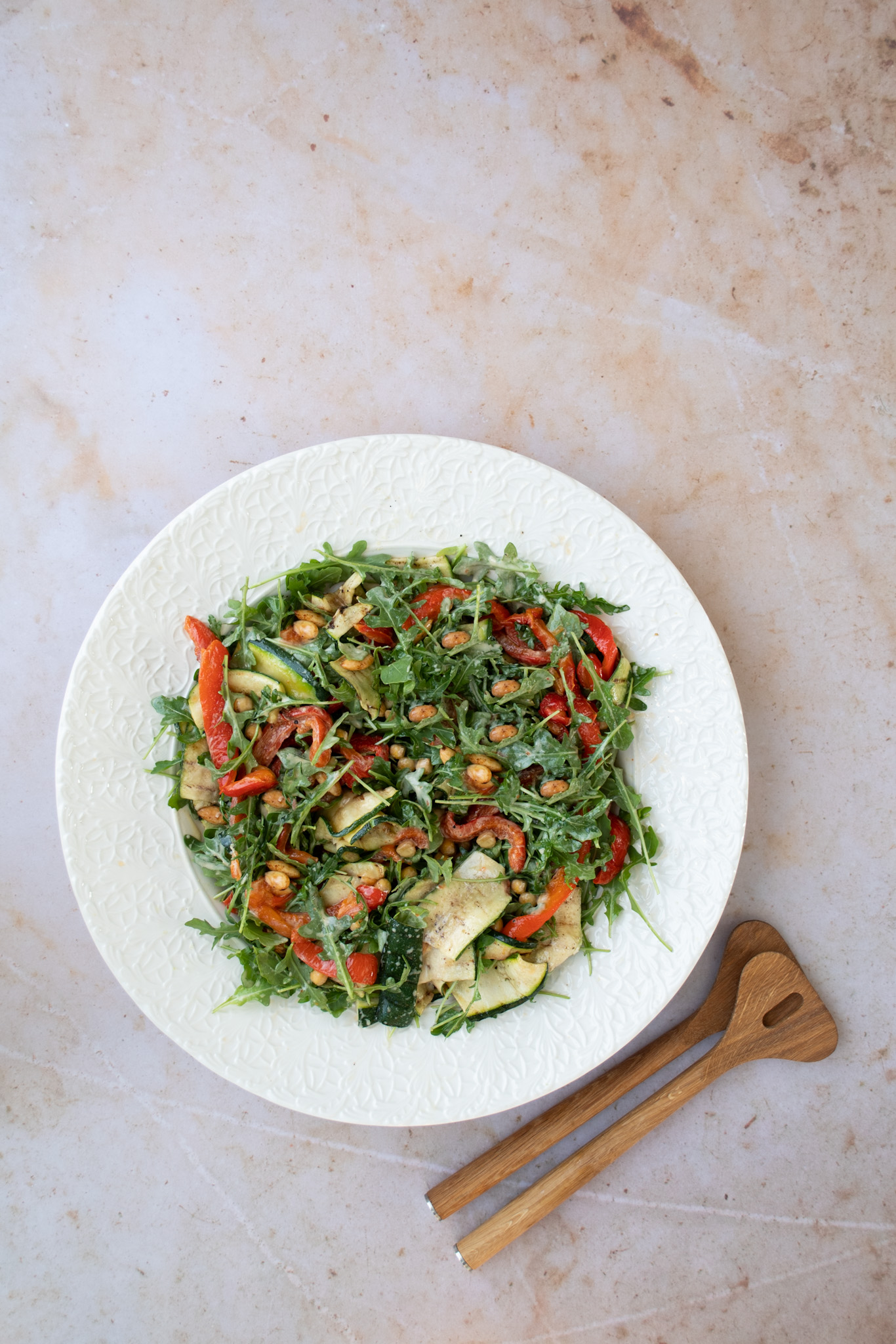 Roasted Vegetable & Rocket Salad with Pimenton Roasted Almonds