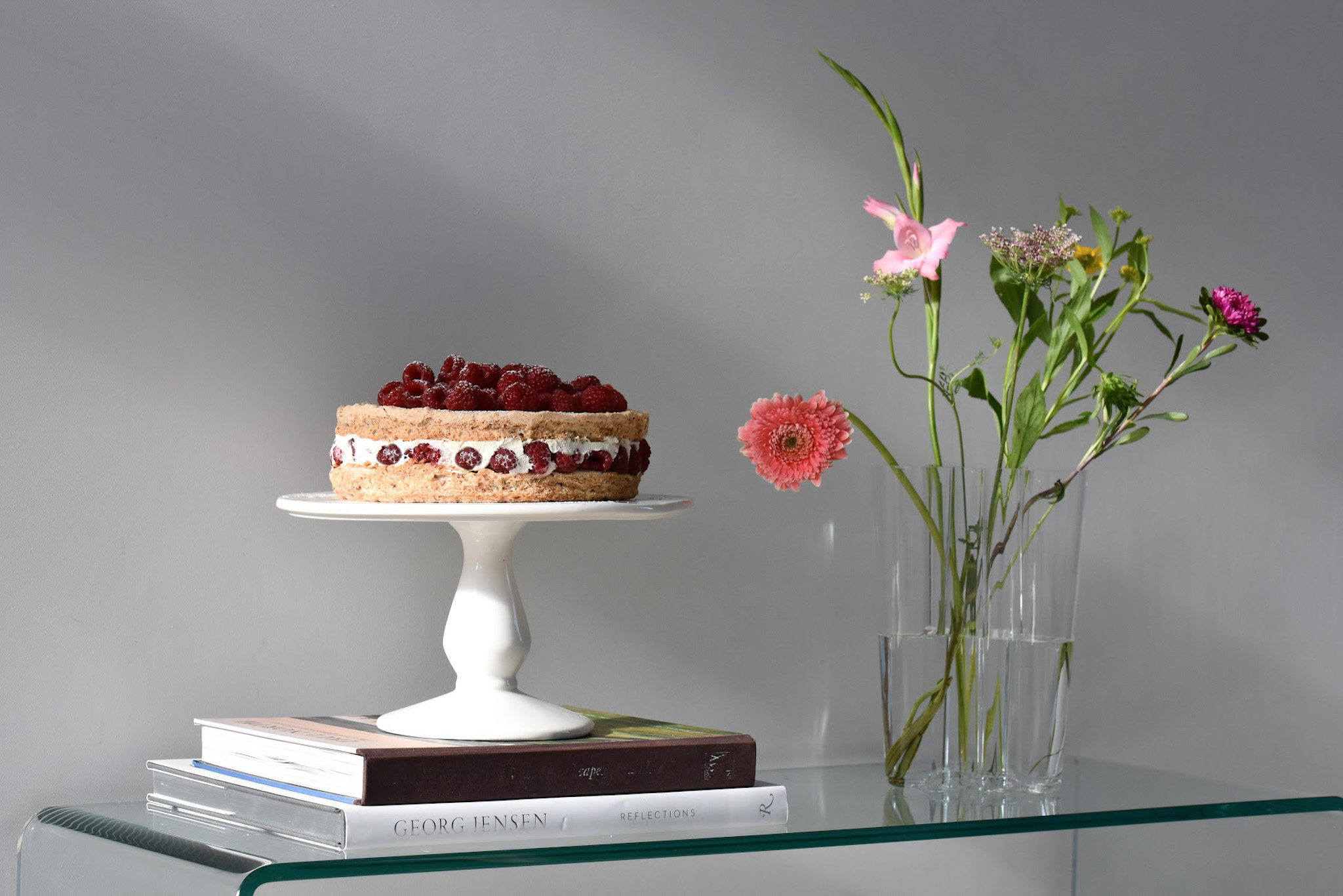 Hazelnut & Raspberry Meringue Torte