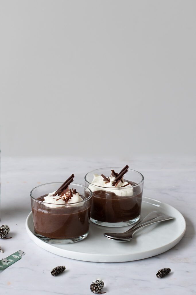 deliciously dark chocolate pots