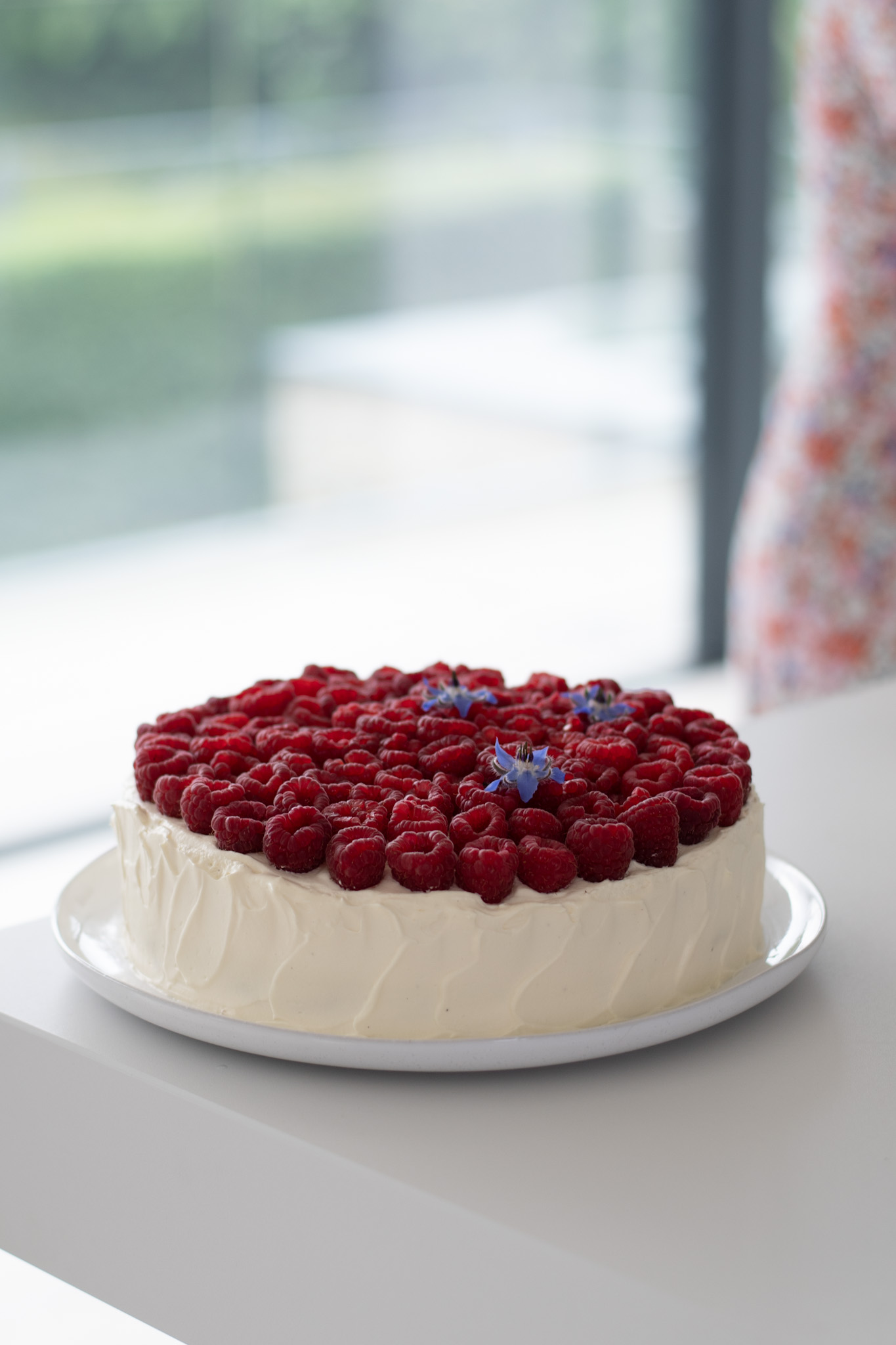 Featherlight Raspberry Cream Cake