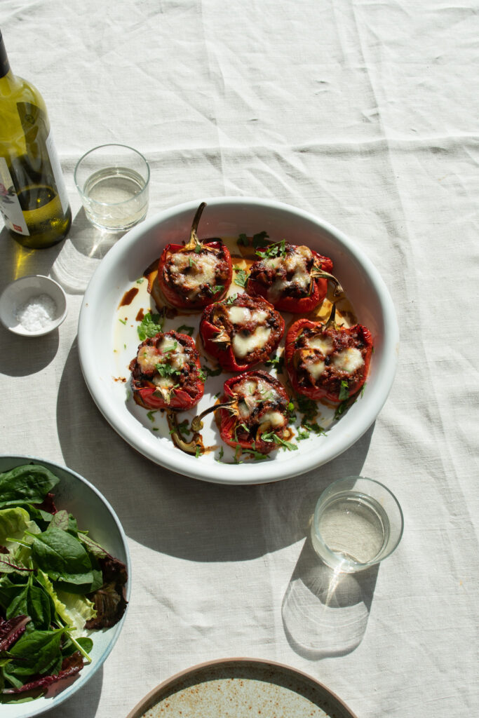 Vegetarian Mushroom Stuffed Peppers