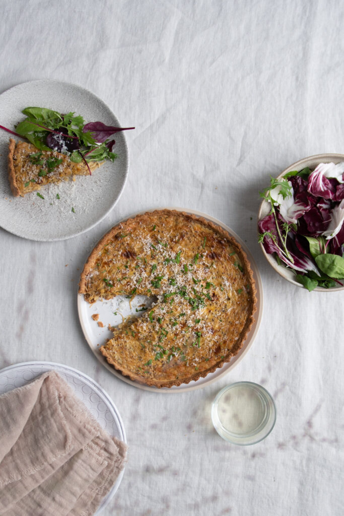 Caramelised onion tart