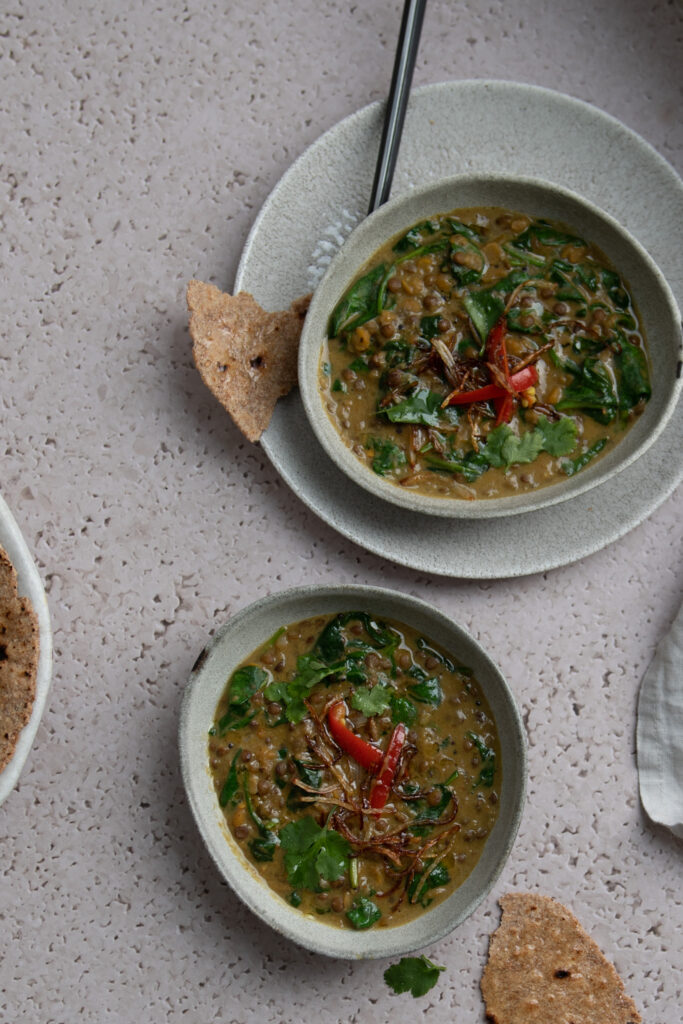 Coconut and Spinach Dhal 