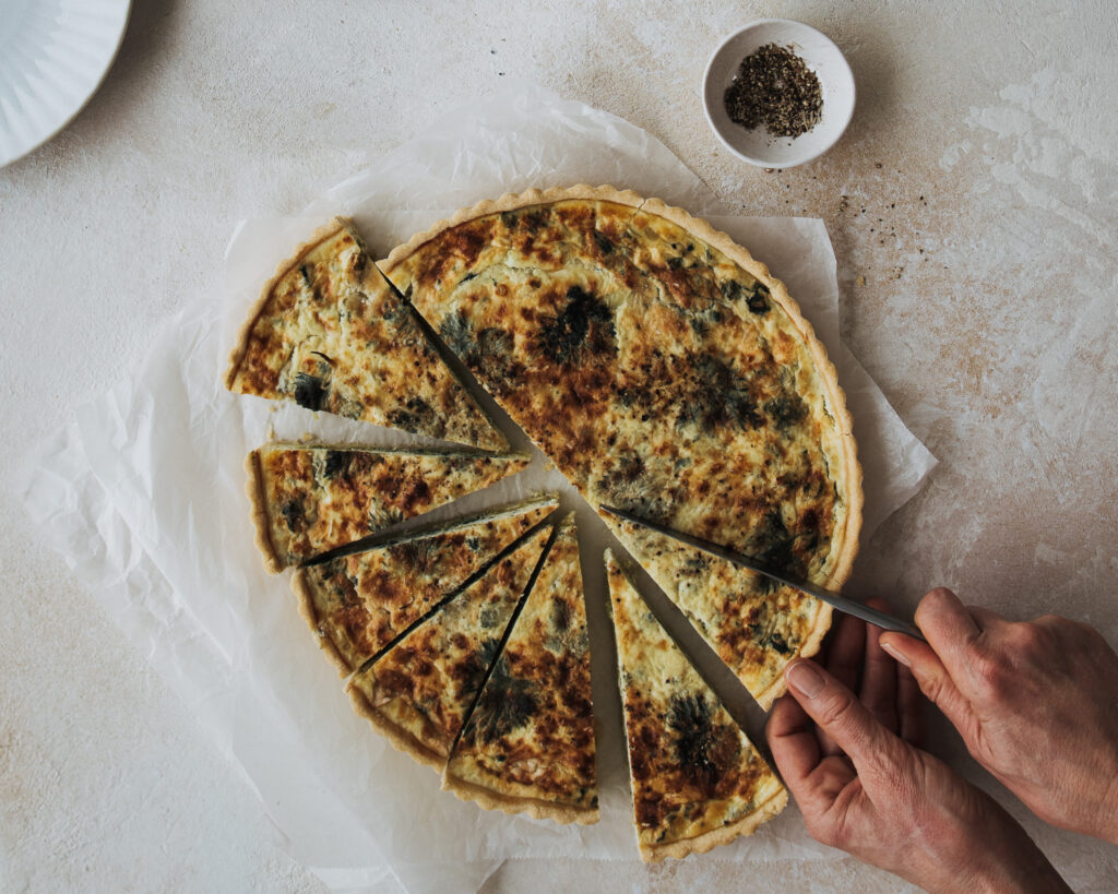 Wild Garlic & Nettle Tart