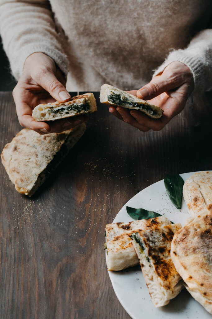 Wild Garlic Sourdough Flatbread