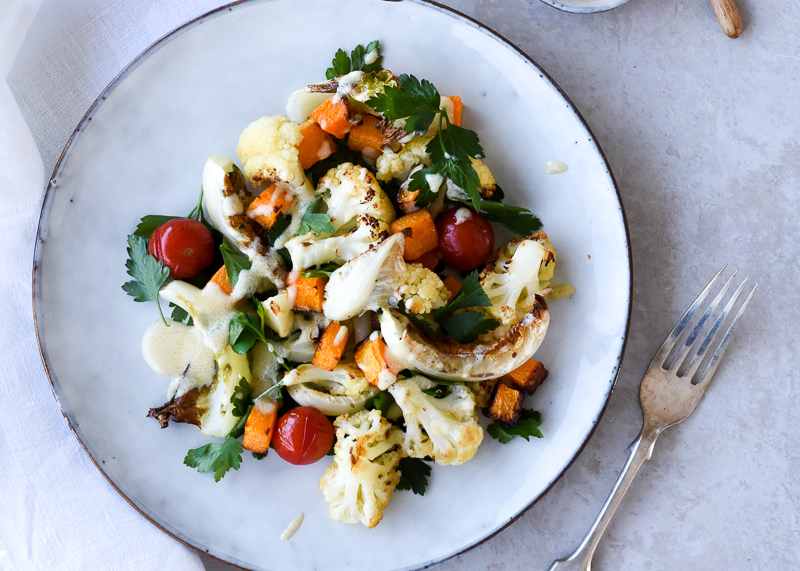 Roasted Cauliflower & Butternut Squash Salad